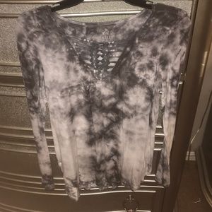 Long sleeve tie dye shirt